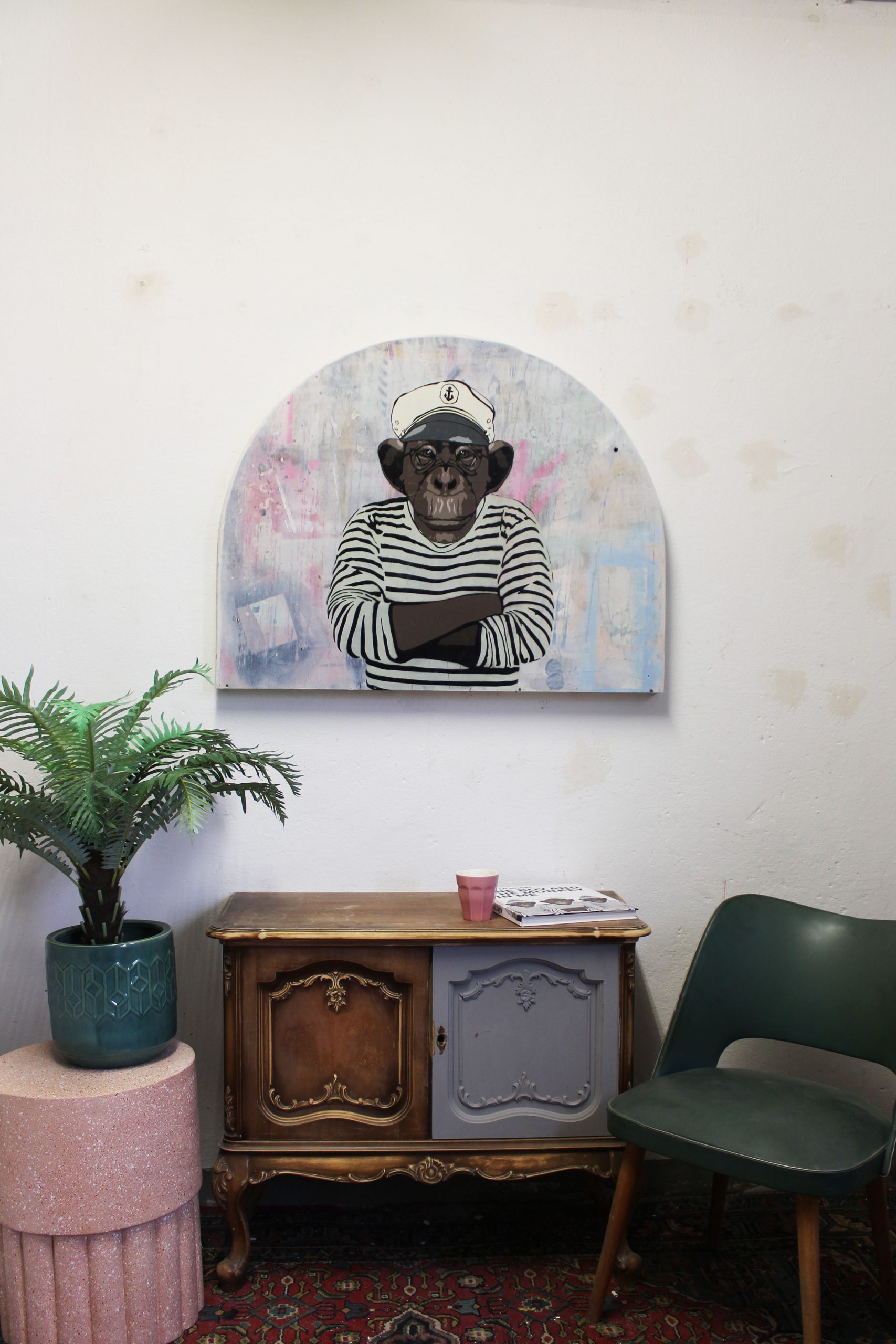 Ringelshirt Käpten auf Sprayholz